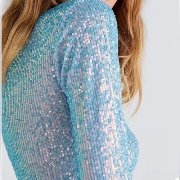 FREE PEOPLE NWOT Gold Rush Long Sleeve top size extra small - Picture 3 of 10